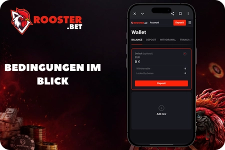 Bedingungen im Blick vor der Aktivierung eines Rooster Bet casino no deposit bonus
