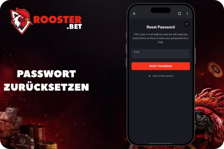 Passwort für das RoosterBet Konto zurücksetzen