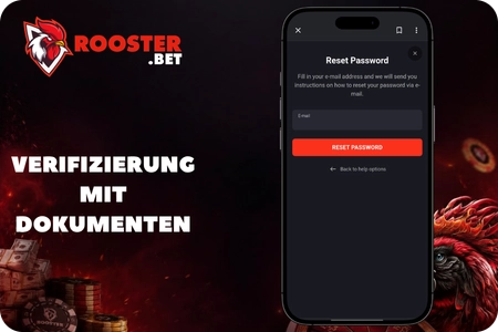 Verifizierung mit Dokumenten bei RoosterBet